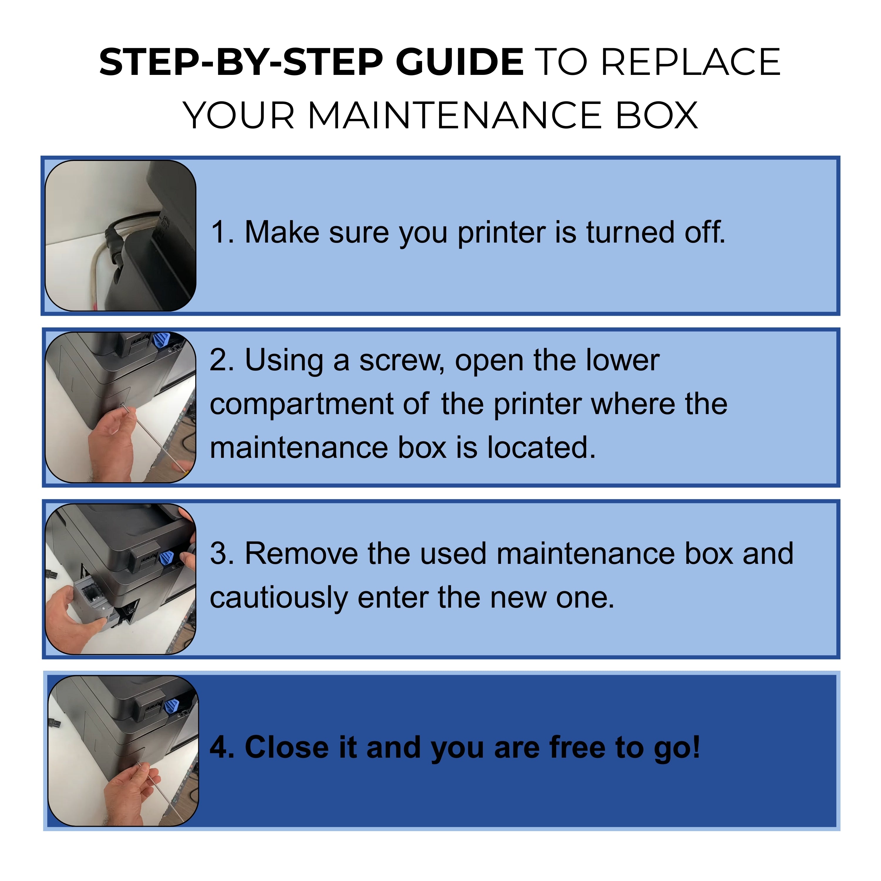 Compatible Epson T04D1 T04D100 Ink Maintenance Box – PROINK High-Absorption, Pre-Chipped