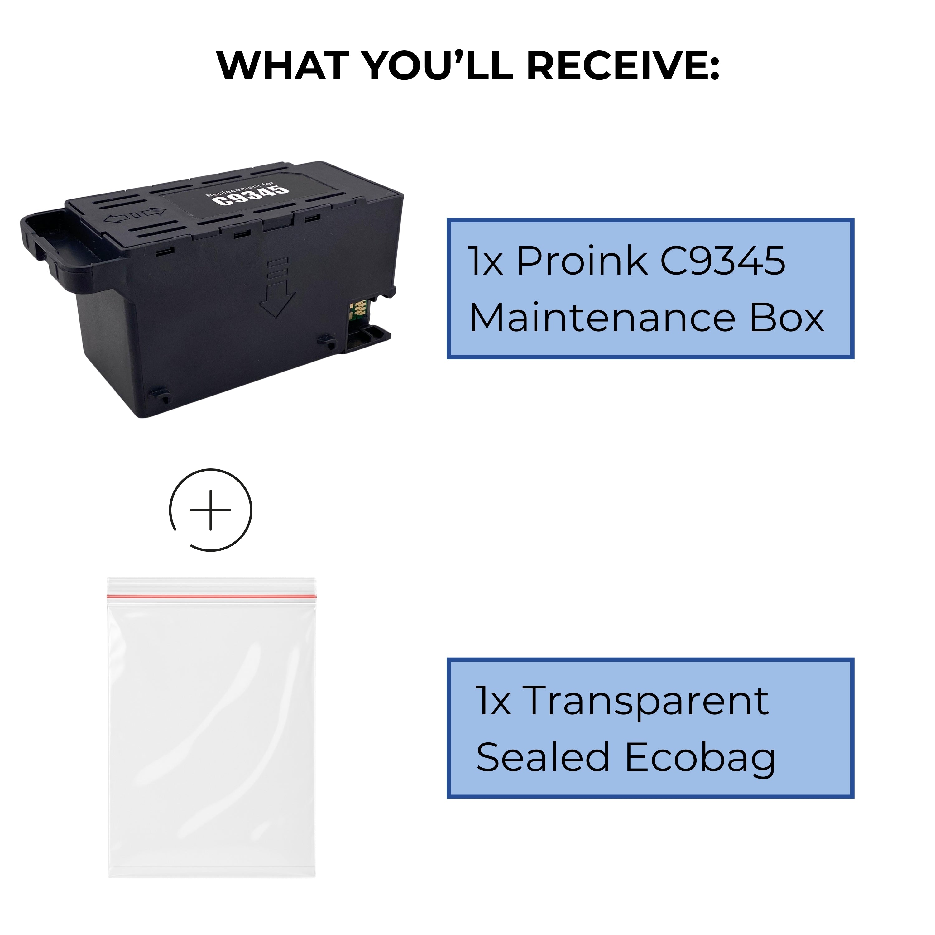 Compatible C9345 Epson Ink Maintenance Box – PROINK High-Absorption, Pre-Chipped