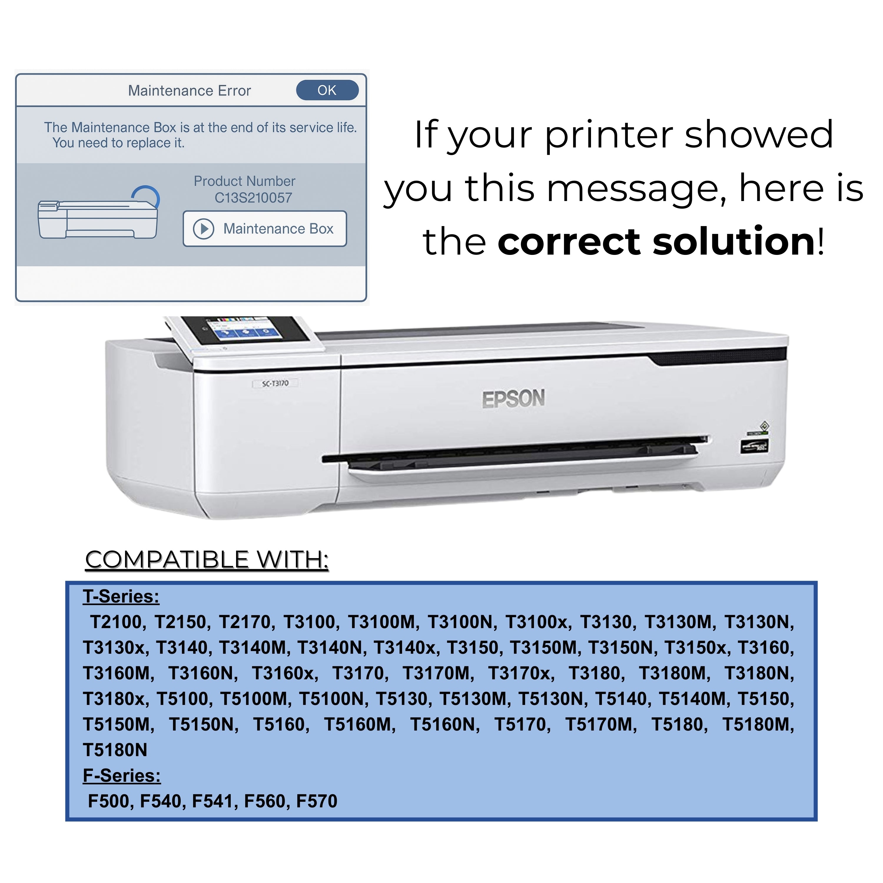 Compatible Epson S2100 Ink Maintenance Box – PROINK High-Absorption, Pre-Chipped