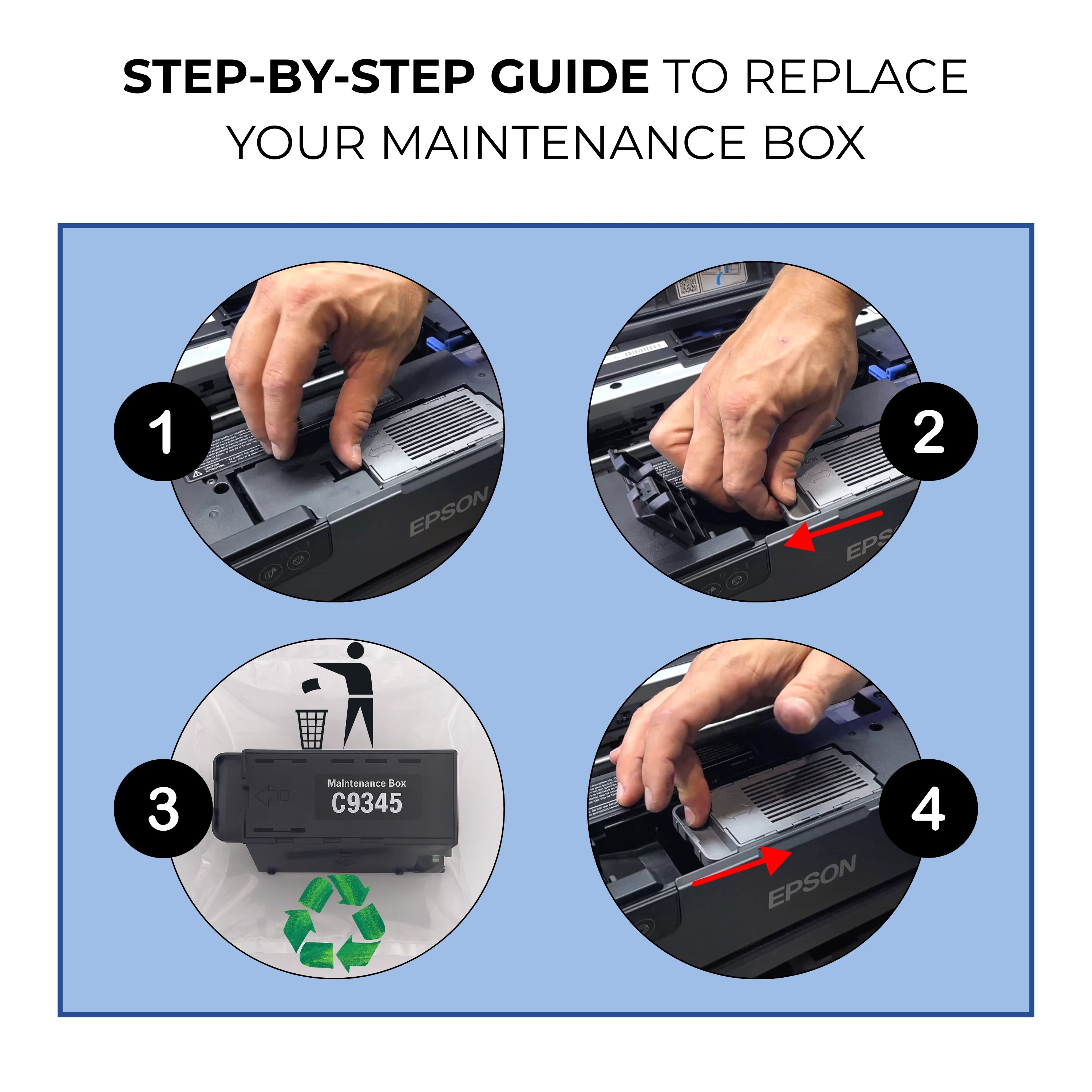 Compatible C9345 Epson Ink Maintenance Box – PROINK High-Absorption, Pre-Chipped